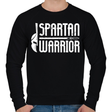 PRINTFASHION Spartan Warrior - Férfi pulóver - Fekete férfi pulóver, kardigán