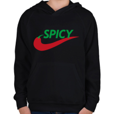 PRINTFASHION Spicy - Gyerek kapucnis pulóver - Fekete gyerek pulóver, kardigán