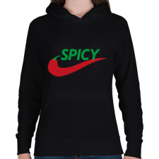 PRINTFASHION Spicy - Női kapucnis pulóver - Fekete női pulóver, kardigán
