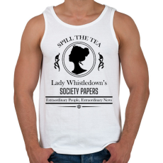 PRINTFASHION Spill the tea - Férfi atléta - Fehér