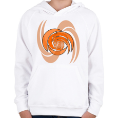 PRINTFASHION spiral1_orange - Gyerek kapucnis pulóver - Fehér