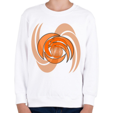 PRINTFASHION spiral1_orange - Gyerek pulóver - Fehér gyerek pulóver, kardigán