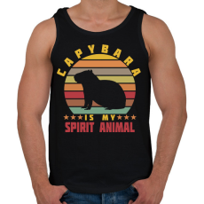 PRINTFASHION Spirit animal - Capybara - Férfi atléta - Fekete