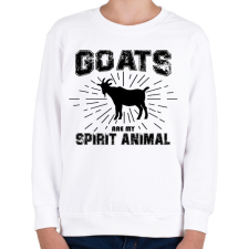 PRINTFASHION Spirit animal - Goat - Gyerek pulóver - Fehér gyerek pulóver, kardigán