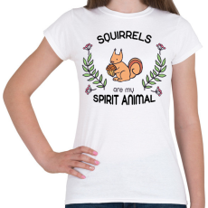 PRINTFASHION Spirit animal - mókus - Női póló - Fehér