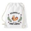 PRINTFASHION Spirit animal - mókus - Sportzsák, Tornazsák - Fehér