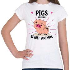 PRINTFASHION Spirit animal - pig - Női póló - Fehér női póló