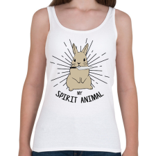 PRINTFASHION Spirit animal - Rabbit - Női atléta - Fehér női trikó