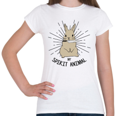 PRINTFASHION Spirit animal - Rabbit - Női póló - Fehér