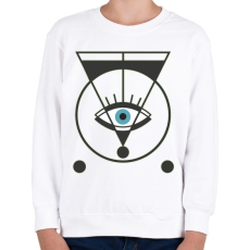 PRINTFASHION Spiritual eye - mindent látó szem - Gyerek pulóver - Fehér