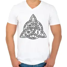 PRINTFASHION spiritual - Férfi V-nyakú póló - Fehér férfi póló