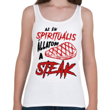 PRINTFASHION Spirituális állat - Steak - Női atléta - Fehér női trikó