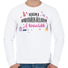 PRINTFASHION Spirituális állatom - Körömlakk - Férfi pulóver - Fehér