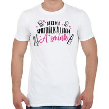 PRINTFASHION Spirituális állatom - Smink - Férfi póló - Fehér férfi póló