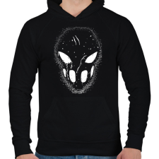 PRINTFASHION splatterhouse_white - Férfi kapucnis pulóver - Fekete férfi pulóver, kardigán