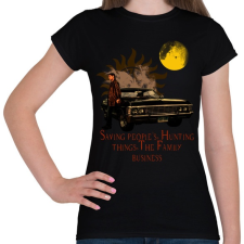 PRINTFASHION SPN- DEAN - Női póló - Fekete női póló