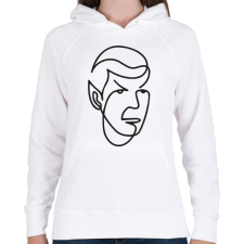 PRINTFASHION Spock - Női kapucnis pulóver - Fehér női pulóver, kardigán