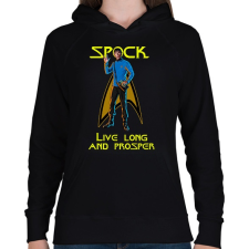 PRINTFASHION spock - Női kapucnis pulóver - Fekete női pulóver, kardigán