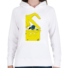 PRINTFASHION spongyabob és patrick páros minta barátoknak - Női kapucnis pulóver - Fehér