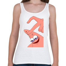 PRINTFASHION Spongyabob és Patrick páros minta - Női atléta - Fehér női trikó