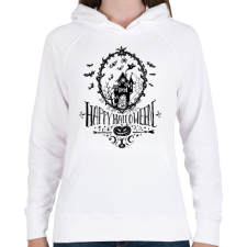 PRINTFASHION spooky-4554208 - Női kapucnis pulóver - Fehér női pulóver, kardigán