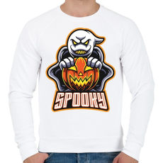PRINTFASHION Spooky - Férfi pulóver - Fehér