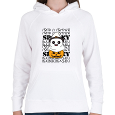 PRINTFASHION Spooky szellem - Női kapucnis pulóver - Fehér
