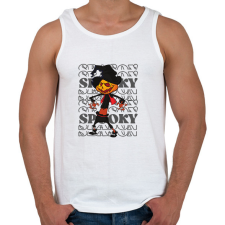 PRINTFASHION Spooky tökifej - Férfi atléta - Fehér atléta, trikó