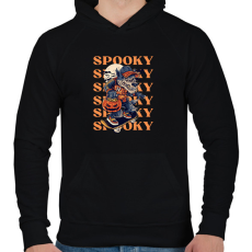 PRINTFASHION Spooky wolf - Férfi kapucnis pulóver - Fekete
