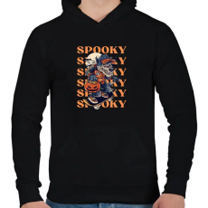 PRINTFASHION Spooky wolf - Férfi kapucnis pulóver - Fekete