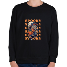 PRINTFASHION Spooky wolf - Gyerek pulóver - Fekete gyerek pulóver, kardigán
