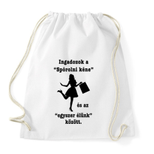 PRINTFASHION Spórolni kéne - Sportzsák, Tornazsák - Fehér tornazsák