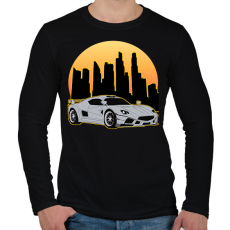 PRINTFASHION Sport autó  - Férfi hosszú ujjú póló - Fekete