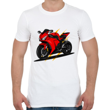 PRINTFASHION sport motor - Férfi póló - Fehér férfi póló