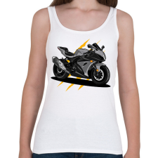 PRINTFASHION Sport motor  - Női atléta - Fehér női trikó