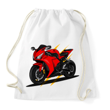 PRINTFASHION sport motor - Sportzsák, Tornazsák - Fehér tornazsák