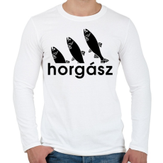PRINTFASHION Sporthorgász - Férfi hosszú ujjú póló - Fehér