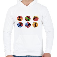 PRINTFASHION Sportosróka - Férfi kapucnis pulóver - Fehér férfi pulóver, kardigán