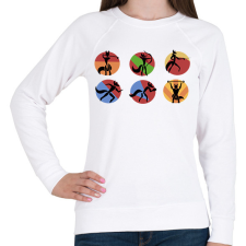 PRINTFASHION Sportosróka - Női pulóver - Fehér női pulóver, kardigán