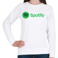 PRINTFASHION Spotify - Női pulóver - Fehér női pulóver, kardigán