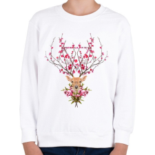 PRINTFASHION Spring deer - Gyerek pulóver - Fehér gyerek pulóver, kardigán