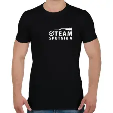PRINTFASHION Sputnik V Team - Férfi póló - Fekete férfi póló