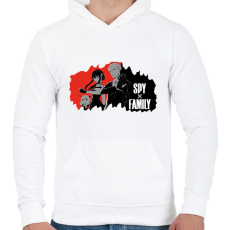 PRINTFASHION SpyXFamily - Férfi kapucnis pulóver - Fehér