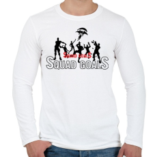 PRINTFASHION Squad Goals - Férfi hosszú ujjú póló - Fehér