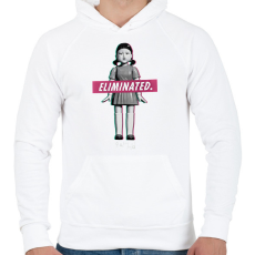 PRINTFASHION Squid game 2 - Férfi kapucnis pulóver - Fehér