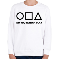 PRINTFASHION SQUID GAME 3 - Gyerek pulóver - Fehér gyerek pulóver, kardigán