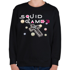 PRINTFASHION Squid Game 3 - Gyerek pulóver - Fekete