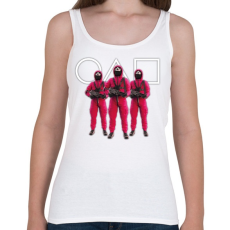PRINTFASHION Squid game 3 soldiers with white symbols - Női atléta - Fehér