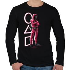 PRINTFASHION Squid game art  - Férfi hosszú ujjú póló - Fekete