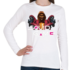 PRINTFASHION Squid game boss and soldiers 2 - Női hosszú ujjú póló - Fehér női póló